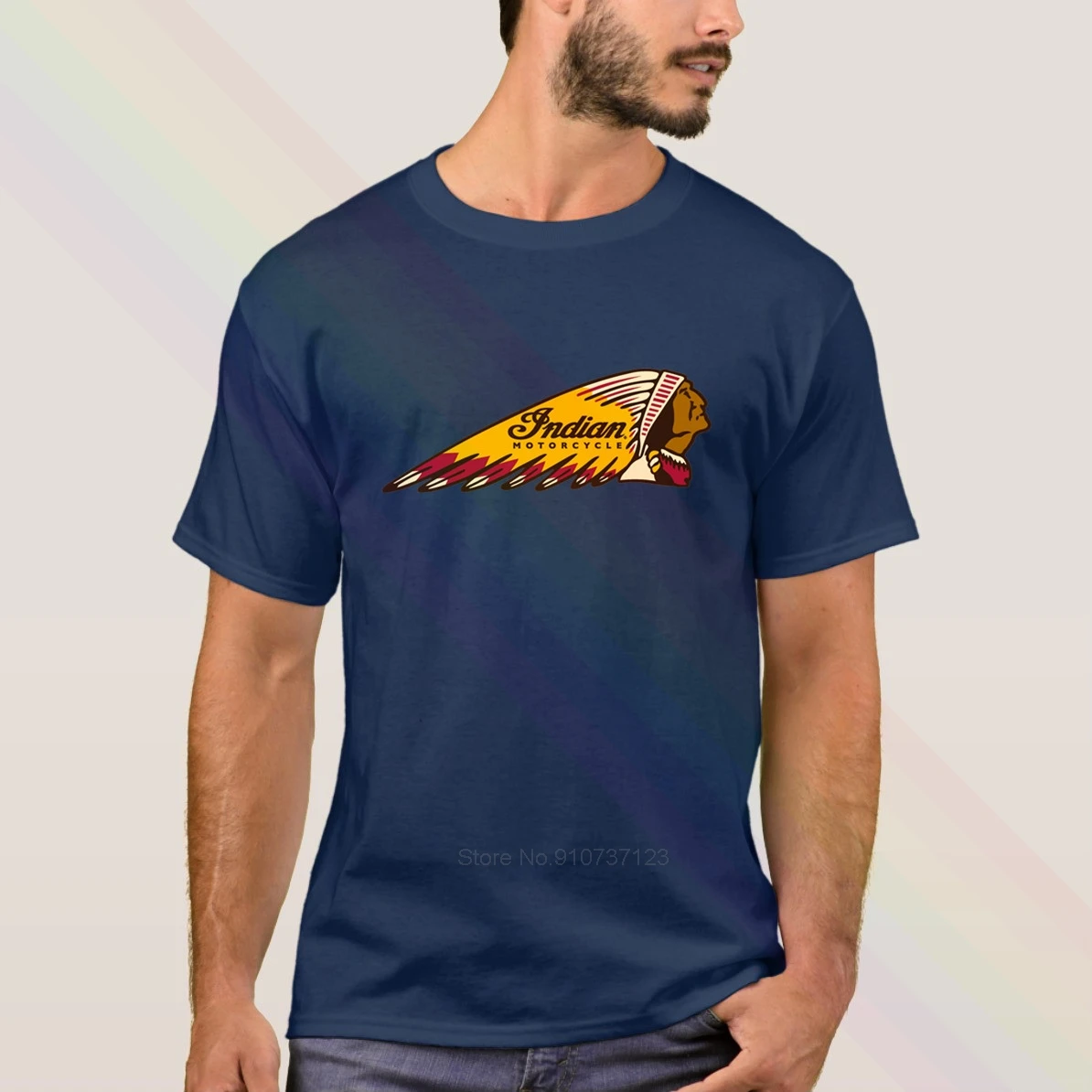

2020 Newest Indian Logo T-Shirt Motorcycle Summer Men's Short Sleeve Popular Tees Shirt Tops Unisex
