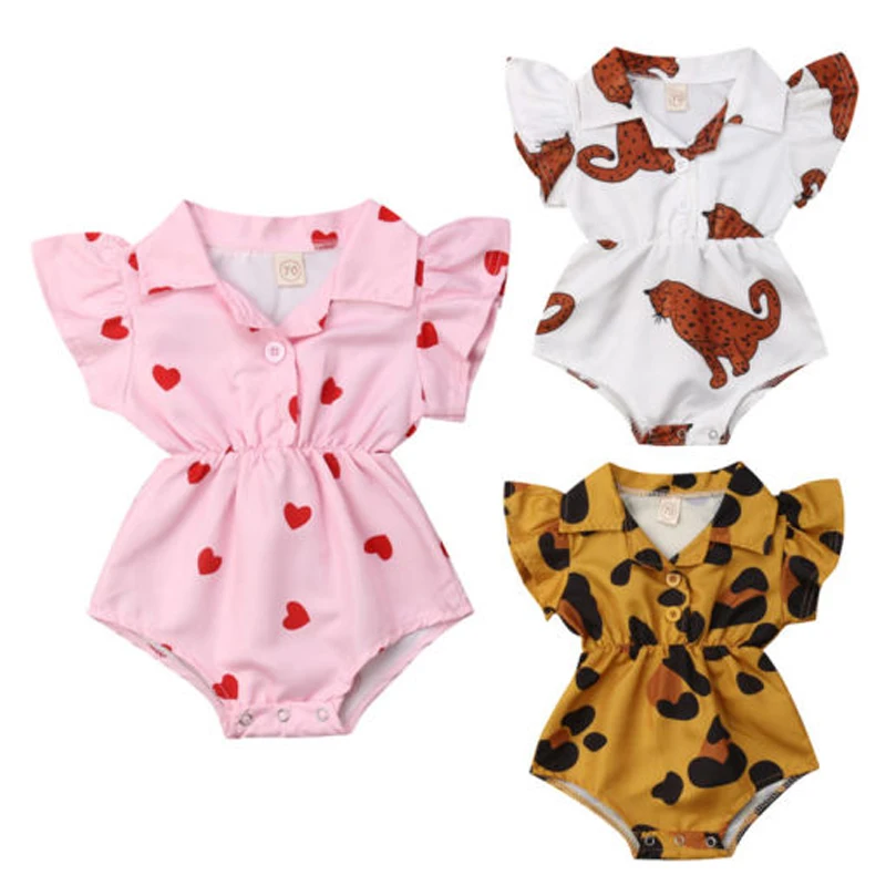 Рубашка для новорожденных комбинезон девочек блузка с цветочным принтом и