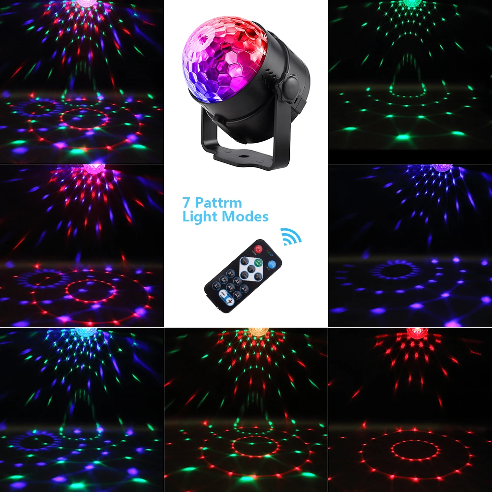 Мини RGB 3 Вт хрустальный магический шар Светодиодная сценическая лампа DJ KTV диско