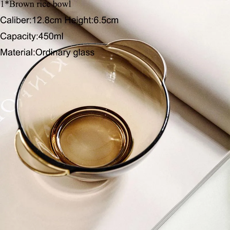 A Скандинавская Высококачественная стеклянная десертная миска салат из овощей и фруктов миска для смешивания Ramen миска обеденная тарелка кухонная посуда инструмент домашняя посуда - Цвет: A