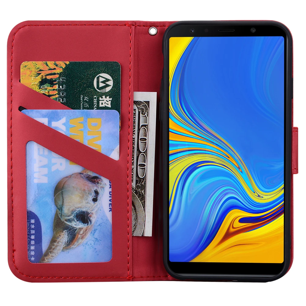 Кожаный чехол для Samsung Galaxy Note 10 9 8 откидной Чехол A7 2018 A3 A5 2017 J3 J5 J7 кошелек чехлы