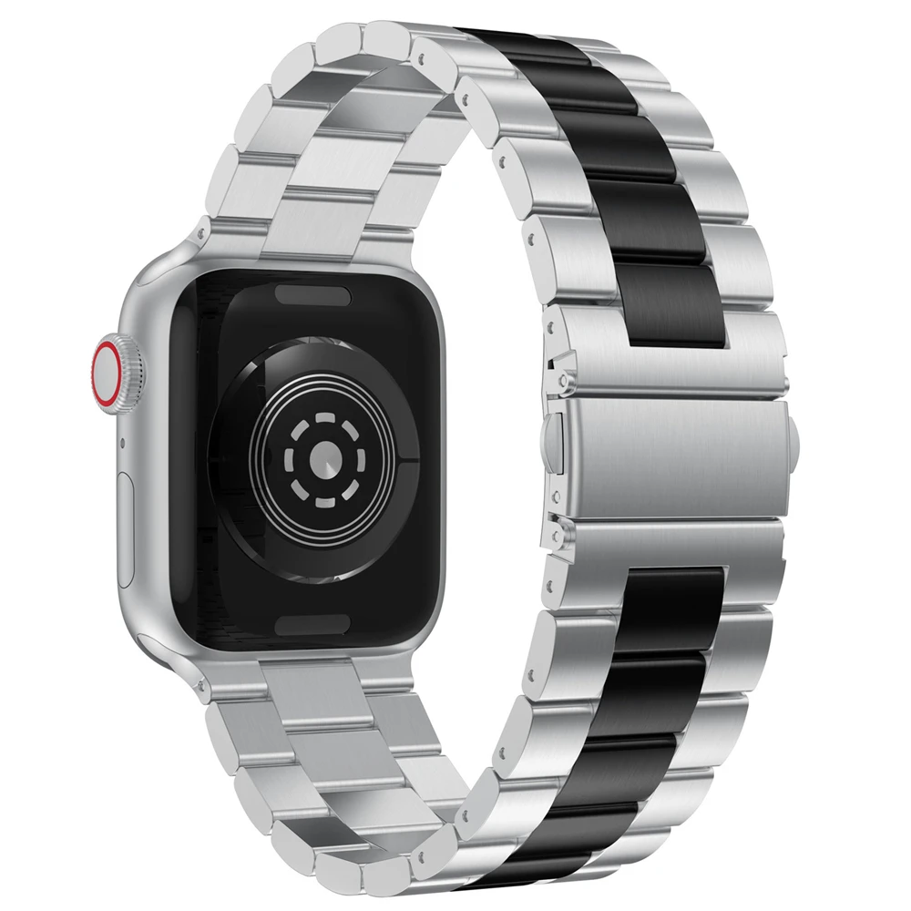 Ремешок для часов apple watch series 5 44 мм 40 обновленный браслет из нержавеющей стали