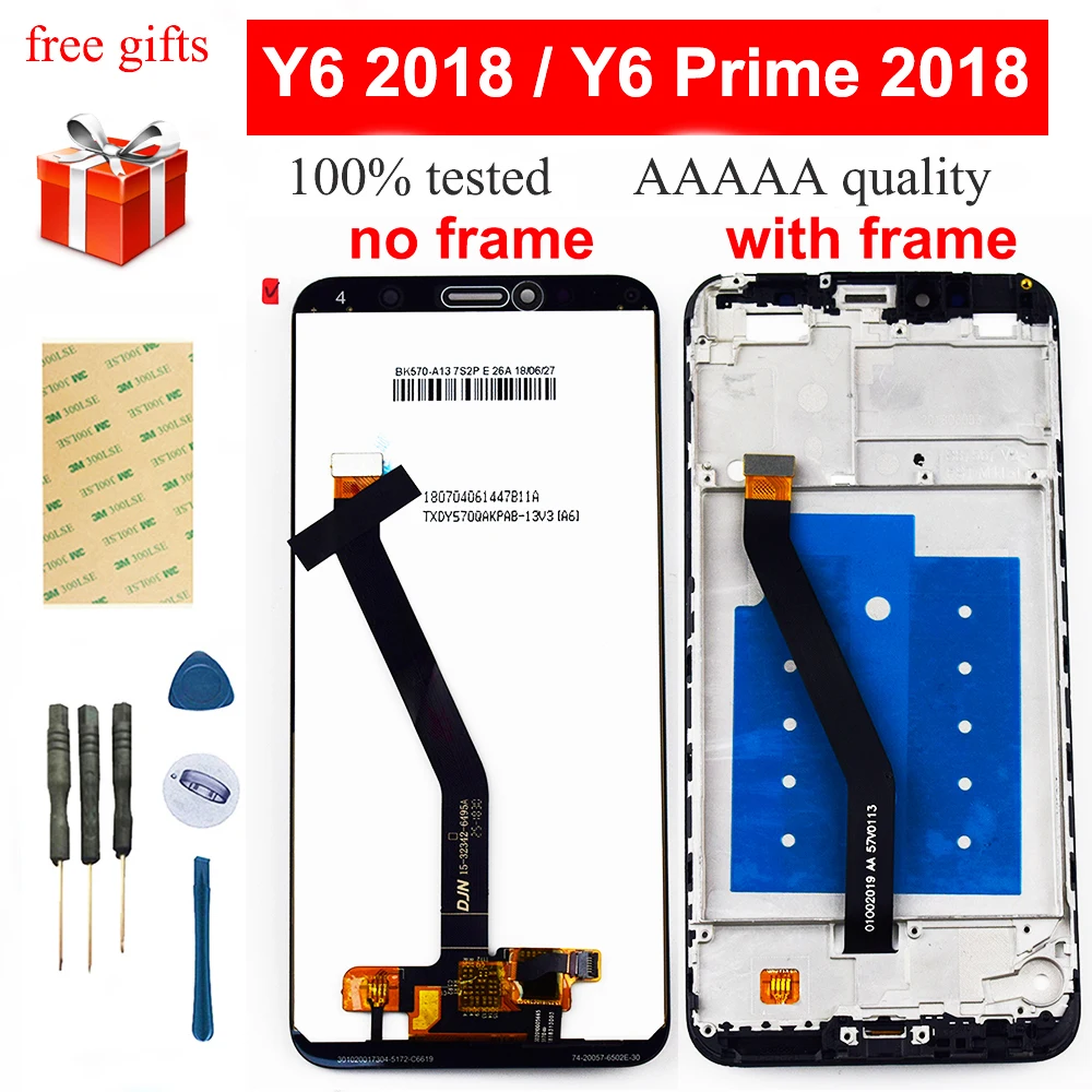 Для huawei Y6 2018 ЖК-дисплей для Prime ЖК-сенсорный экран дигитайзер сенсор в сборе ATATU L11