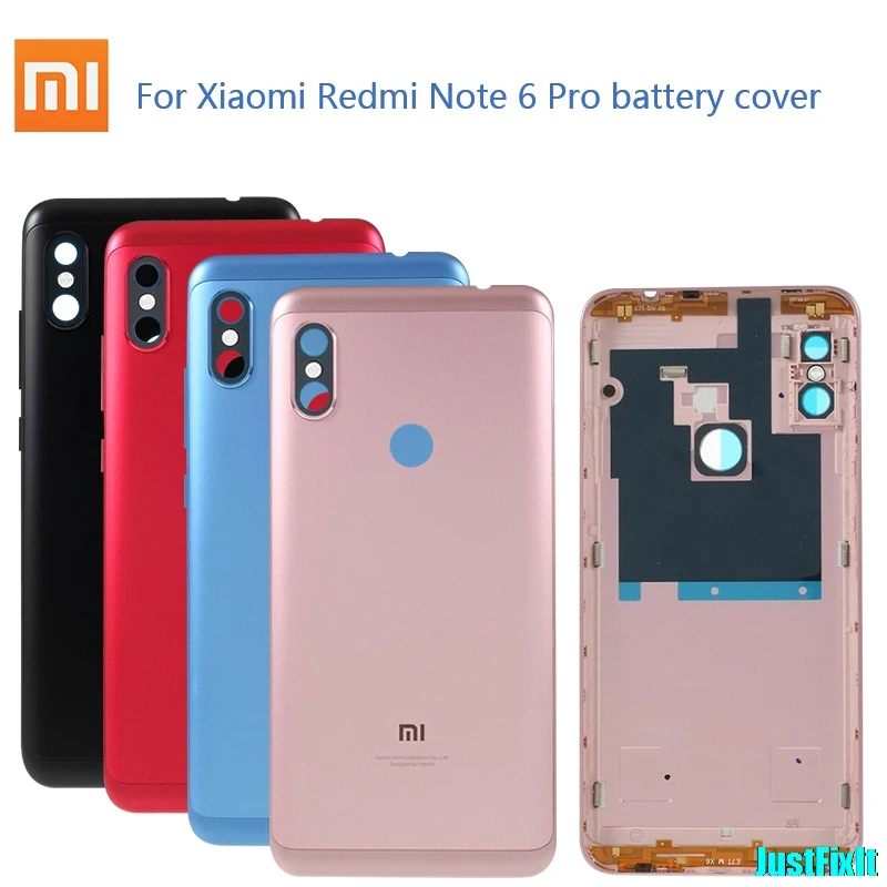 Оригинальный корпус чехол для Xiaomi Redmi Note 6 Pro задняя крышка аккумулятора запасные