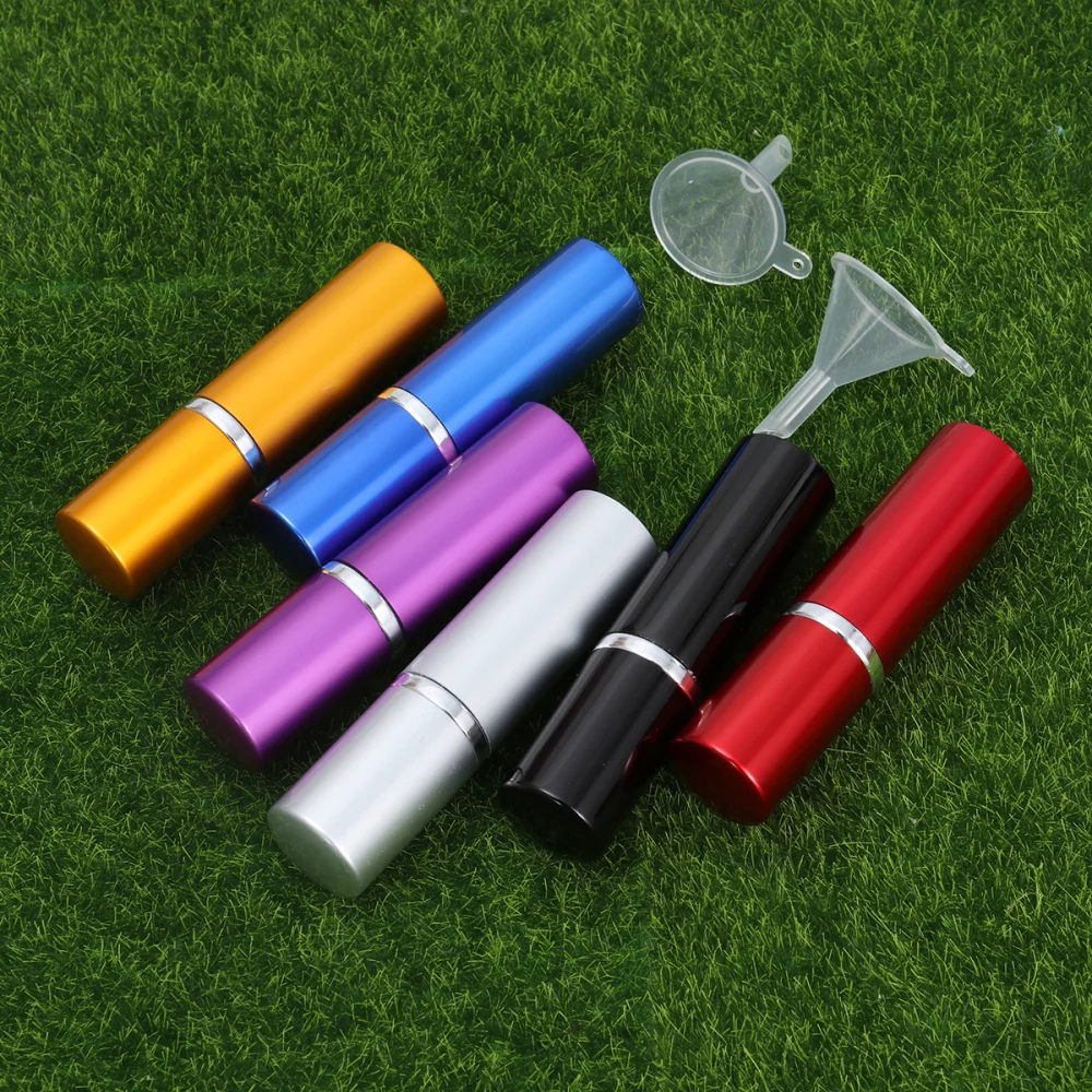 

6 Pcs 5ml Portable Mini Refillable Perfume Scent Atomizer Bottle Travel Size + 2 Pcs Funnels
