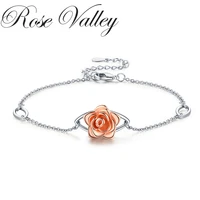 rose valley sunflower bracelet for women female hand bangles heart fashion jewelry girls birthday gift rkb005