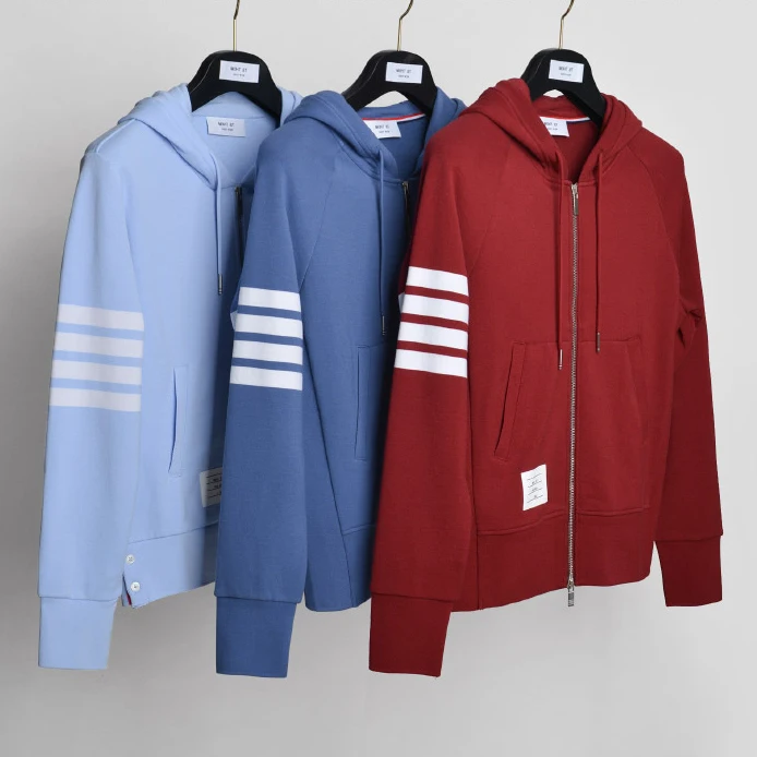 Модная брендовая одежда с капюшоном TB THOM тонкая хлопковая куртка для мужчин и