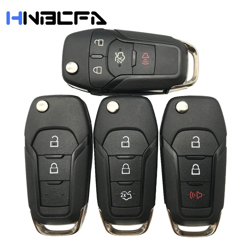 

2/3/4 Button Flip Folding Car Key Shell Case for Ford Focus Fusion Mk2 Mk7 Explorer Ranger Remote Key Case Fob Uncut HU101 Blade