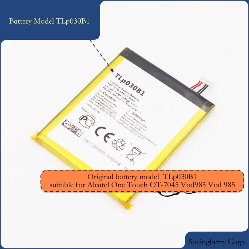 Аккумулятор подходит для Alcatel One Touch OT 7045 Vod985 с аккумулятором модель