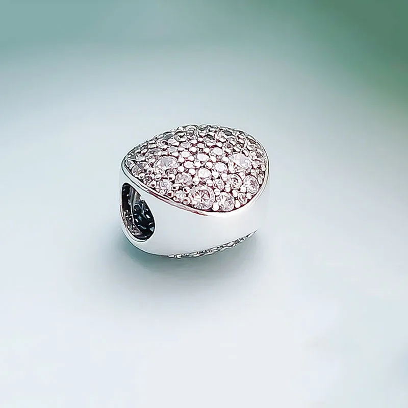 

Authentic 925 Sterling Silver Bead New Close Set Curved Surface Decoration Fit Original Pandora Bracelet For Women Diy Jewelry