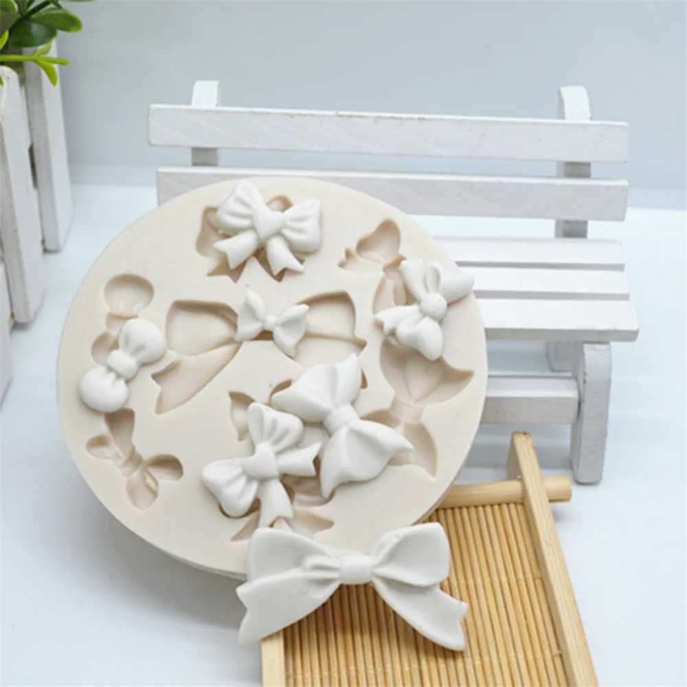Luyou 1 шт. бантики смолы силиконовые формы Fondant (сахарная) прессформ торта украшения