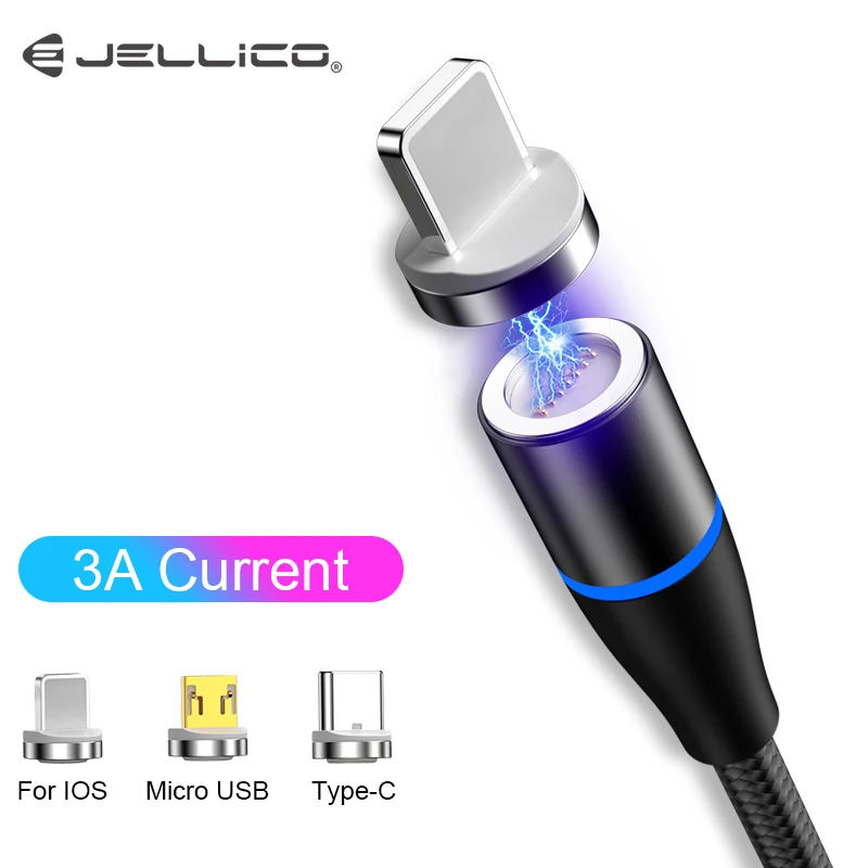 Jellico Магнитный зарядный кабель для быстрой зарядки Micro usb type C iPhone samsung Xiaomi huawei