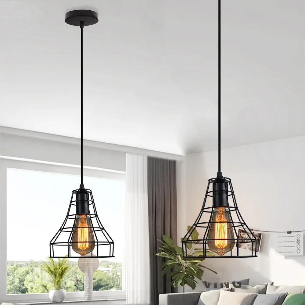 

Industrial Retro Loft Pendant Lights E27 LED Light Hanging Lamp for Home Decor Living Room Bedroom Kitchen Luminaire Suspendu