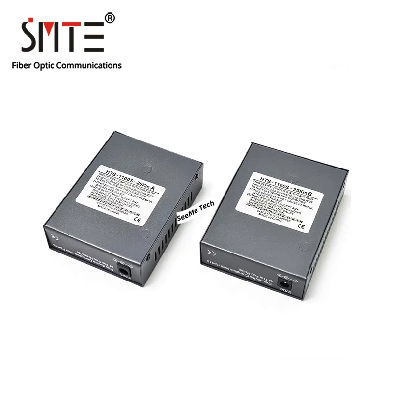 Оптический медиа-конвертер HTB-1100S 25km 10/100 Мбит/с RJ45 одномодовый одноволоконный TX RX