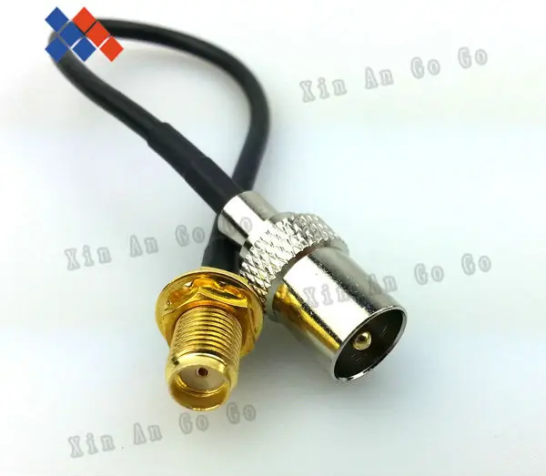 

10PCS TV male plug to SMA Female JACK pigtail cable antenna extension assembly 15cm cable Free shipping