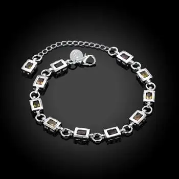 

Colorful Stone Bracelet Geometric Silver Lobster Clasp Bracelet H261 Bracelets for Women Luxury Jewelry Gemstone Bracelet