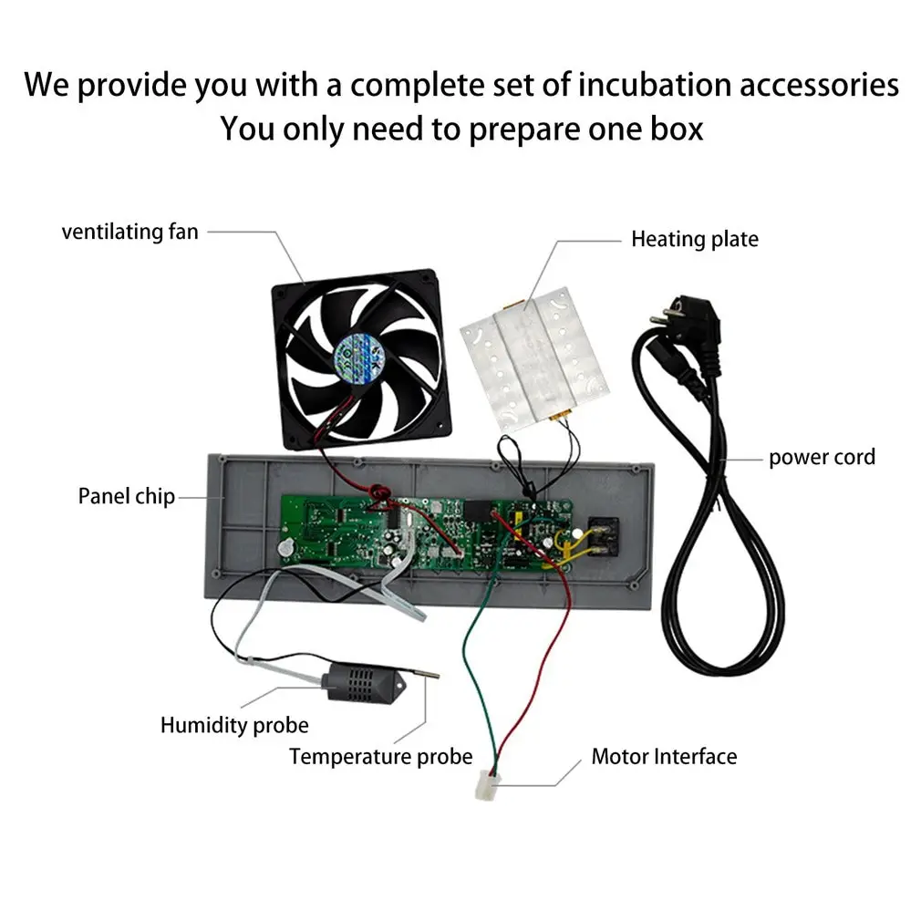 

HTMC-5 Egg Incubator Controller Set DIY Mini Incubator Controller Constant Temperature Eggs Incubation Box Accessories