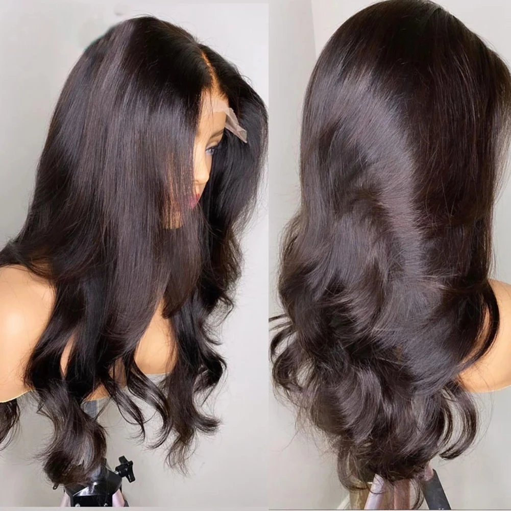 

Длинные свободные волнистые парики RONGDUOYI для женщин, синтетические кружевные передние парики из высокотемпературного волокна, натуральные...