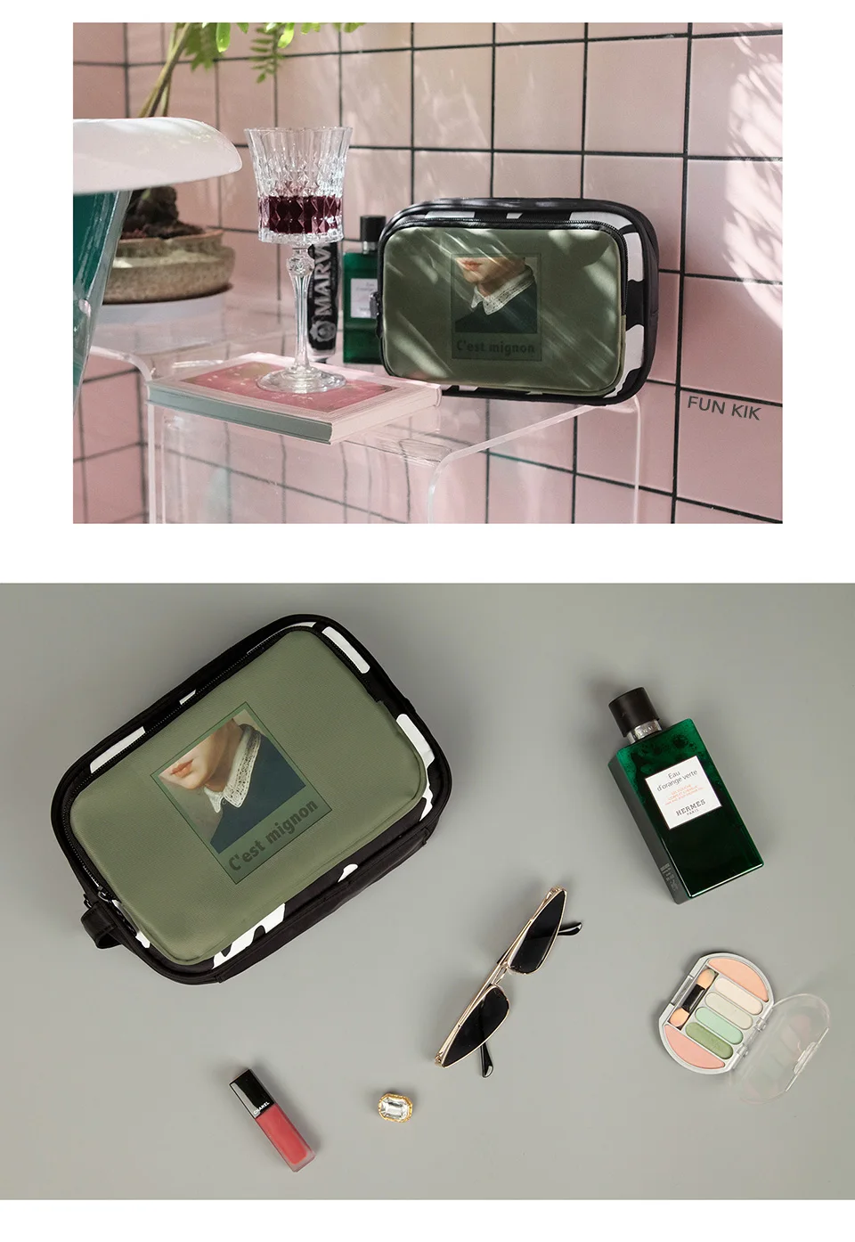 YIZISTORE оригинальные забавные съемные, пригодные для стирки сумки для полотенец для женщин малогабаритные сумочки-косметички в изящной женской серии(Fun kik