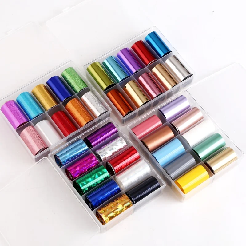 10 рулонов/набор голографические наклейки для ногтей | Красота и здоровье