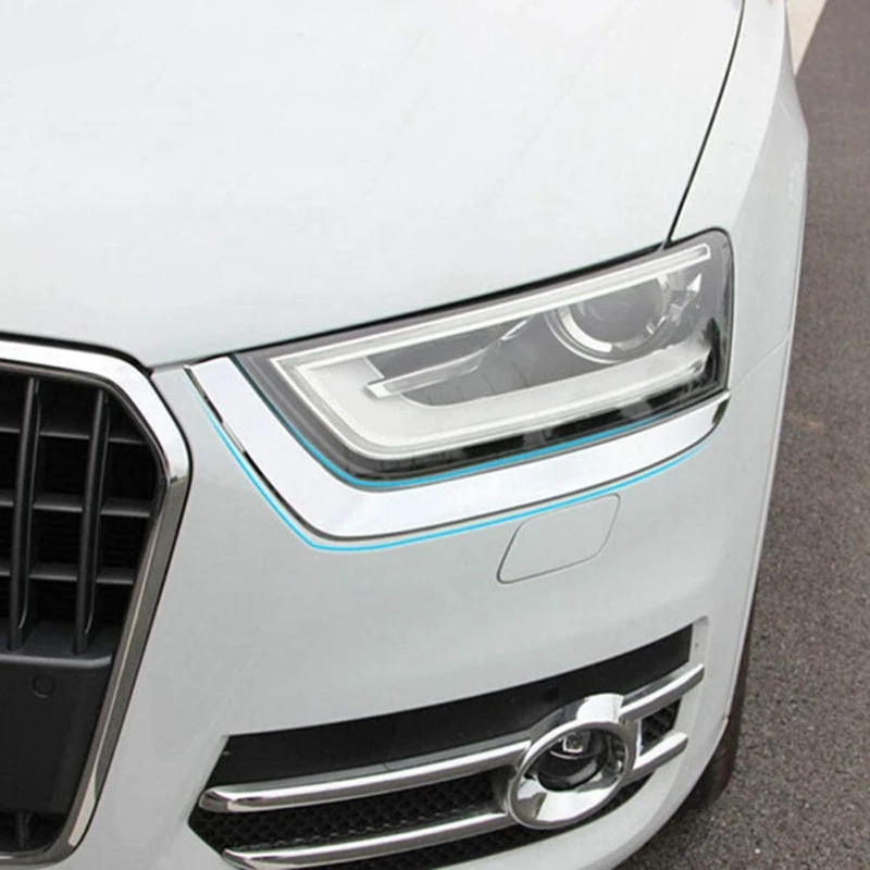 

Car Chrome Front Headlight Eyebrow Cover Decoration Sticker For- Q3 2012 -2016