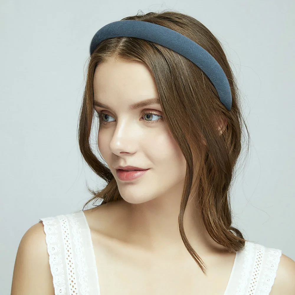 

Pure Color Sponge Hair Hoop Personality Retro Wash Pressure Hair Hoop Korean Sweet Hair Accessories