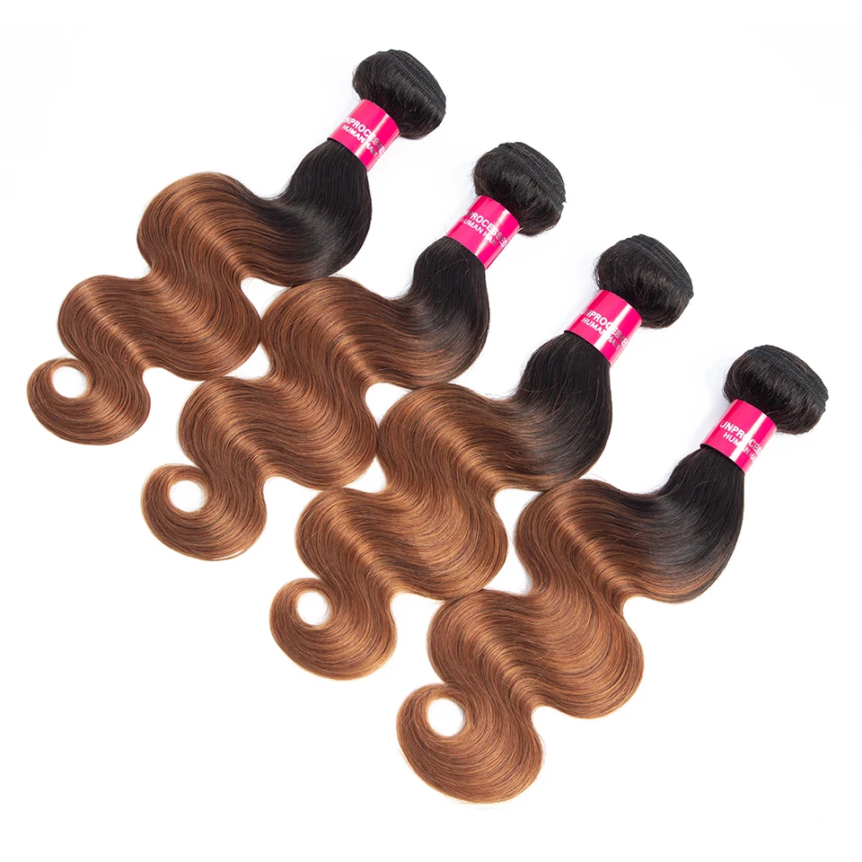 

Ombre Body Wave Human Hair Bundles 1b/30 Brazilian Body Wave Hair Weave Bundles 4 pcs Brazilian Hair