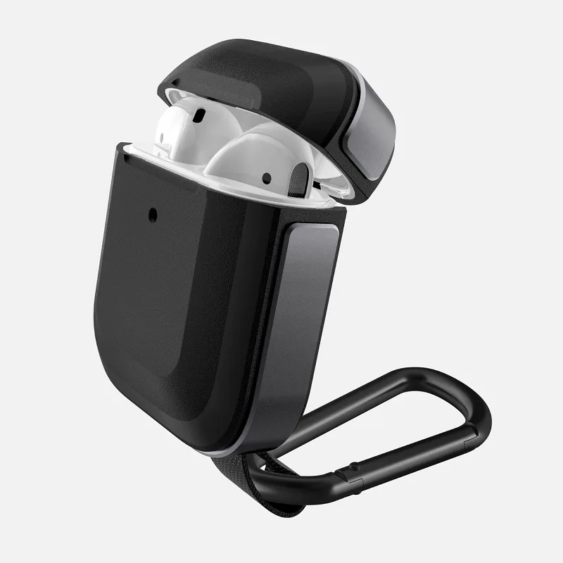 Black X-Doria Defense Trek чехол для AirPods 1& 2 настоящий обработанный алюминиевый Поликарбонат защитный чехол для Apple AirPods 1& 2 Coque - Цвет: Black