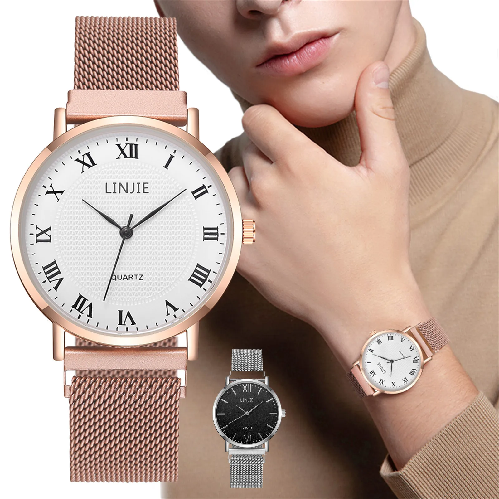 

Minimalist Men Fashion Ultra Thin Watches Simple Men Business Stainless Steel Mesh Belt Quartz Watch Relogio Masculino