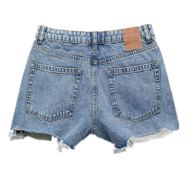 

2021 ZA High Waist shorts Sexy Women's Jeans Denim Short Tassels Ladies Skinny Denim Cotton Short Jeans Girls RA 8228050