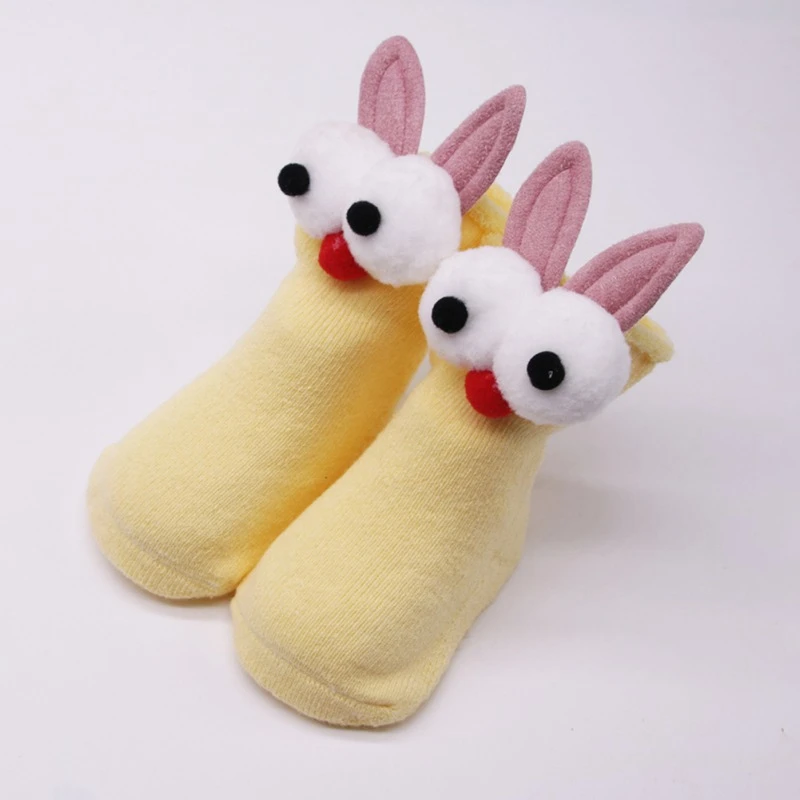 Теплые Зимние флисовые плотные носки для маленьких девочек мягкие милые детские