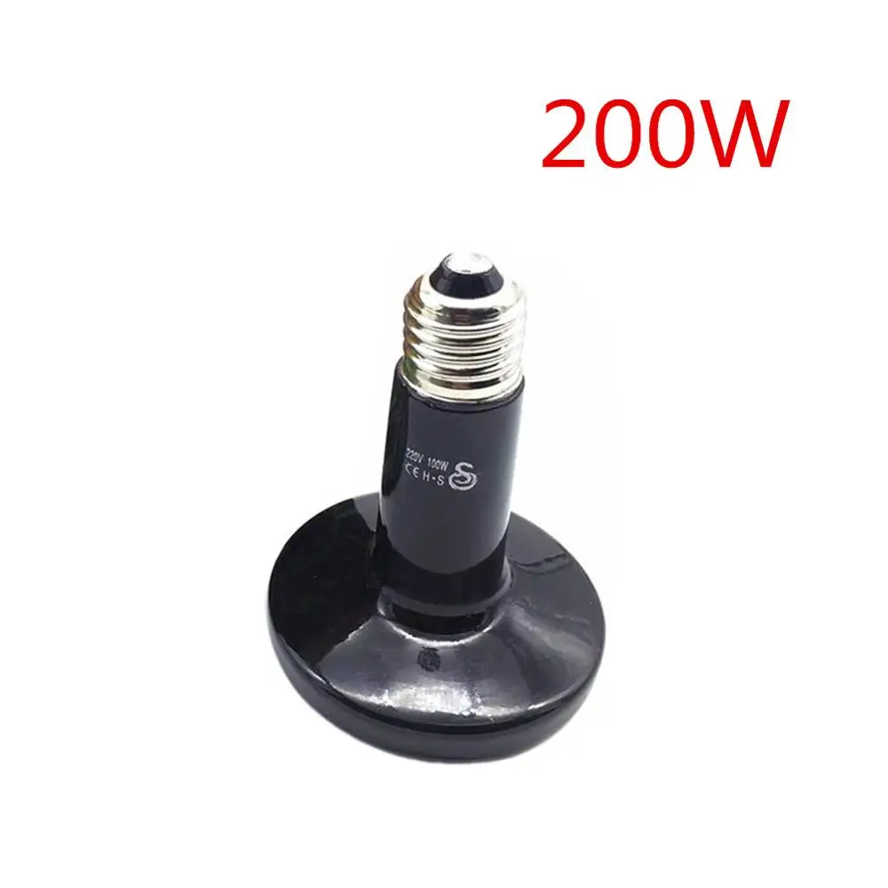 1Pc 220V Ceramics Heat Lamp 25W/50W/75W/100W/150W/200W Emitter Heater Pet Reptile Farm Animal Poultry Heat Breeding Light - Цвет: 200W
