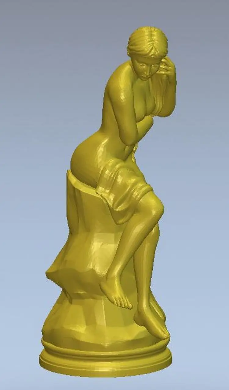 

3d model relief for cnc or 3D printers in STL file format Girl on a pedestal
