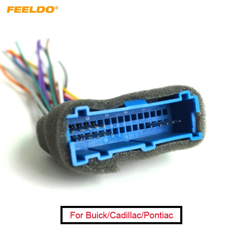 FEELDO 1Pc Car Radio Audio Stereo Wiring Harness Adapter Plug For Buick/Cadillac/Pontiac/Oldsmobile Aftermarket CD/DVD | Автомобили и