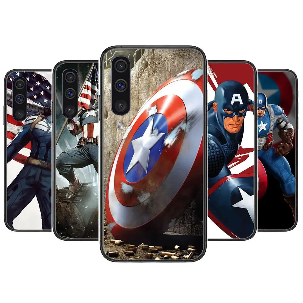 

Captain America Phone cover hull For SamSung Galaxy S 8 9 10 20 21 S30 Plus Edge E S20fe 5G Lite Ultra black soft