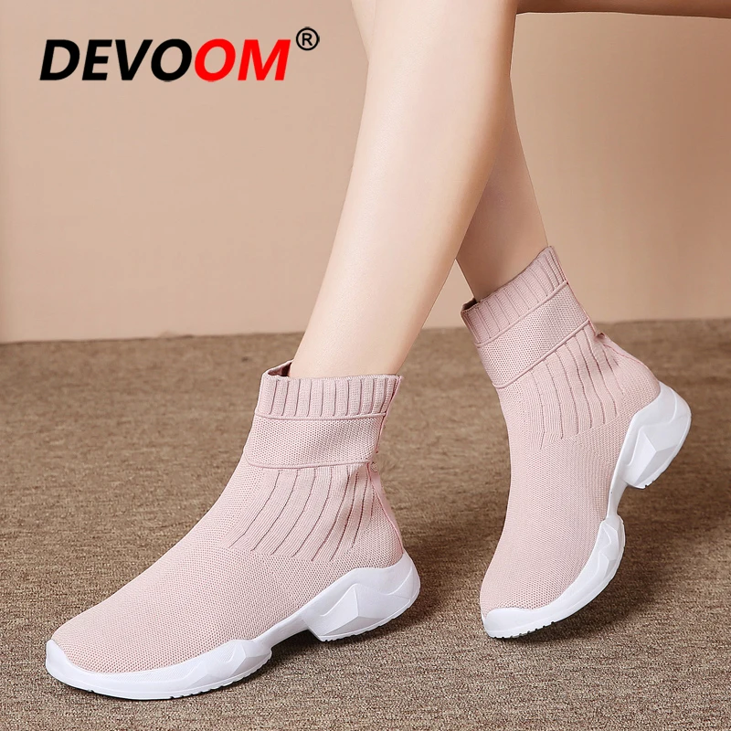 Winter Outdoor High Top Running Shoes For Women Fur Sport Woman Chunky Socks Sneakers Jogging Walking Triple s | Спорт и развлечения
