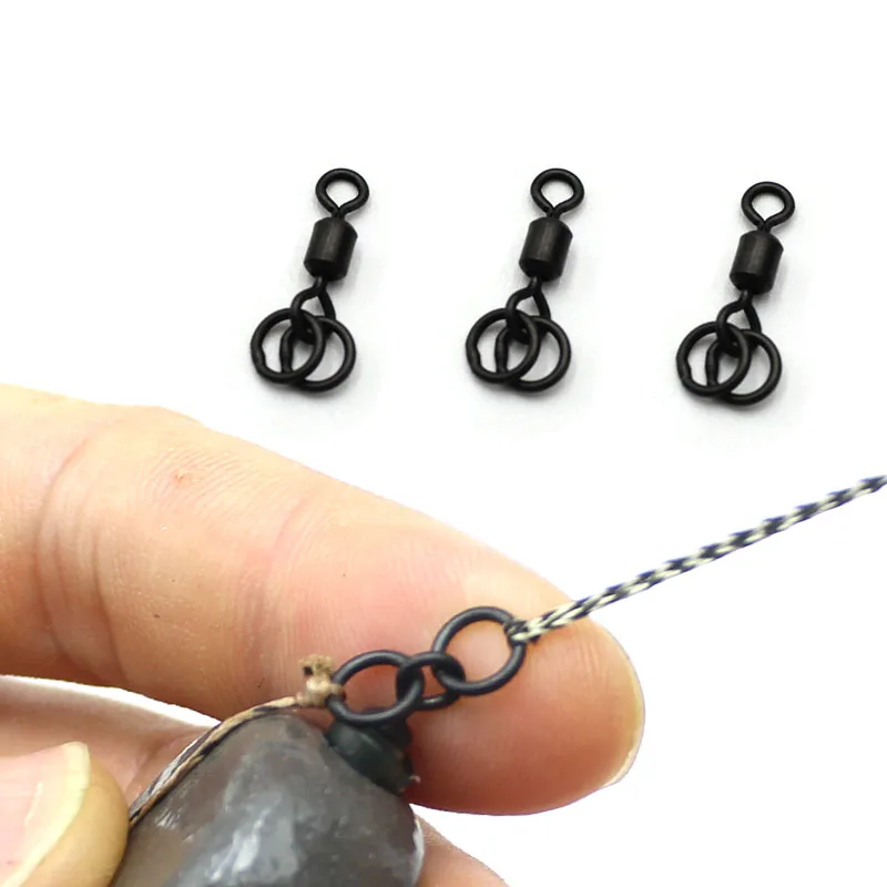 Двойное кольцо Вертлюг размер 8 рыболовный терминал для карпа снасти рыболовные