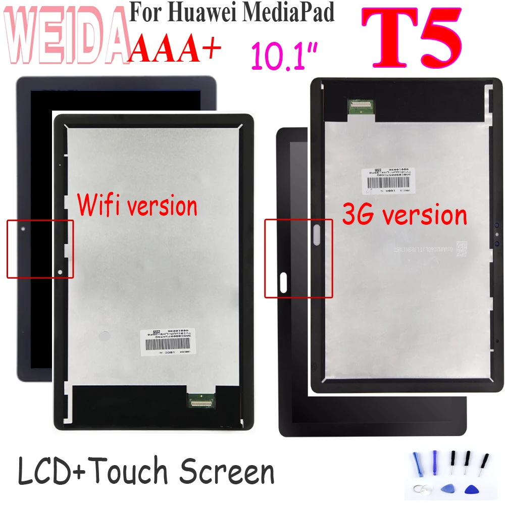 ЖК дисплей 10 1 дюйма для Huawei MediaPad T5 3G с функцией WIFI|ЖК-экраны и панели планшетов| |
