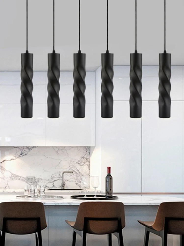 Подвесной светильник dimmable Подвесной светильник Кухня River Island Обеденная магазин барная стойка украшения цилиндра трубы Освещение для кухни