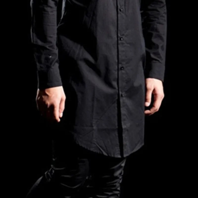 Мужская рубашка с длинными рукавами Повседневная Длинная индивидуализированная