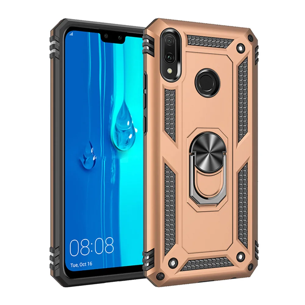 Металлический чехол с магнитным кольцом s для Xiao mi Red mi Note 7 K20 9T Чехол-Броня противоударный чехол-накладка для xiomi Red mi Note7 Pro Чехол - Color: Gold