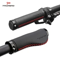 promend fiber leather city mountain bike scooter mtb bicycle handlebar cover handle grips bar end non slip aluminum lock 1 pair