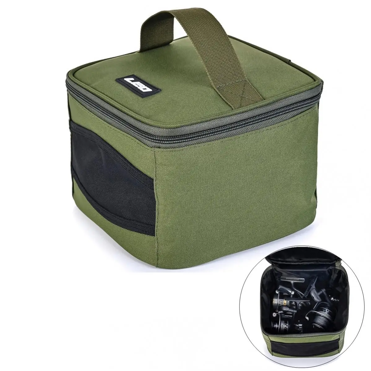 

Portable Fishing Reel Bag 20 x 19 x 15 cm Oxford Cloth Square Fishing Wheel Case Cover Fishing Accessories Bag