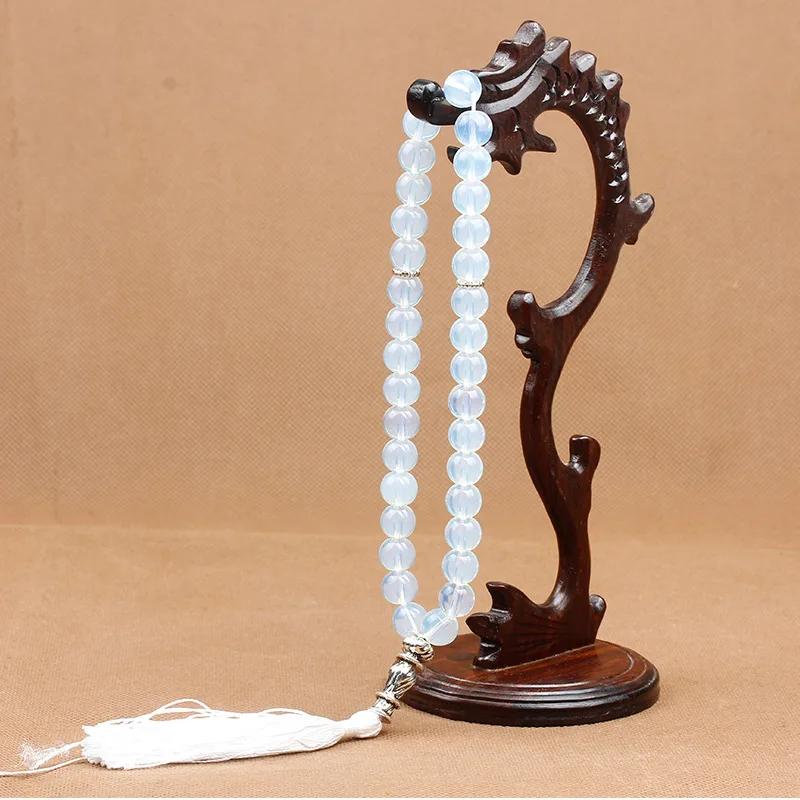 Tesbih исламские молитвенные Бусы Tasbih мусульманские молитвенные четки из бусин очаровательные ювелирные изделия натуральный агатовый камень браслет - Окраска металла: 10mm 33pcs