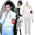 Костюмы для косплея Dangan Ronpa Kiyotaka Ishimaru, мужская униформа, пальто, штаны, полный комплект, черные парики, обувь Cos, одежда