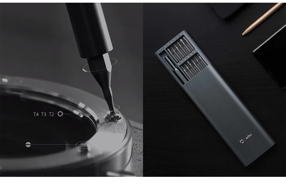 Xiaomi Mijia Wiha набор ежедневного использования 24 прецизионных магнитных биты Alluminum коробка винт DIY драйвер умный дом набор наборы Прямая поставка