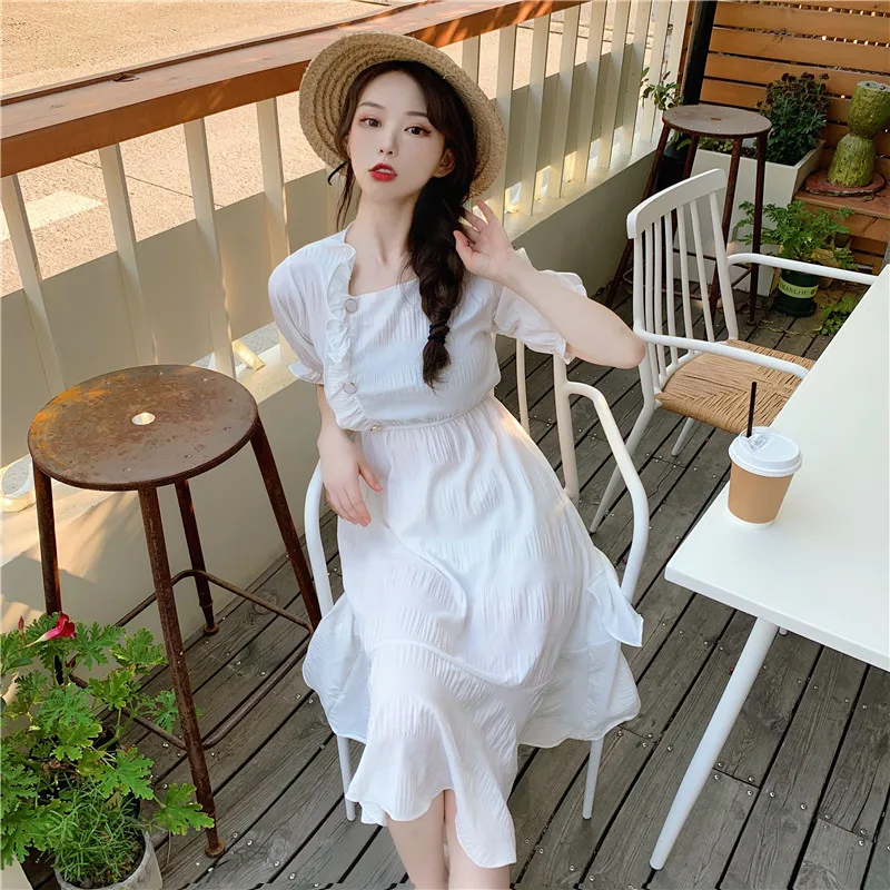 Женская юбка в Корейском стиле облегающее приталенное платье с квадратным