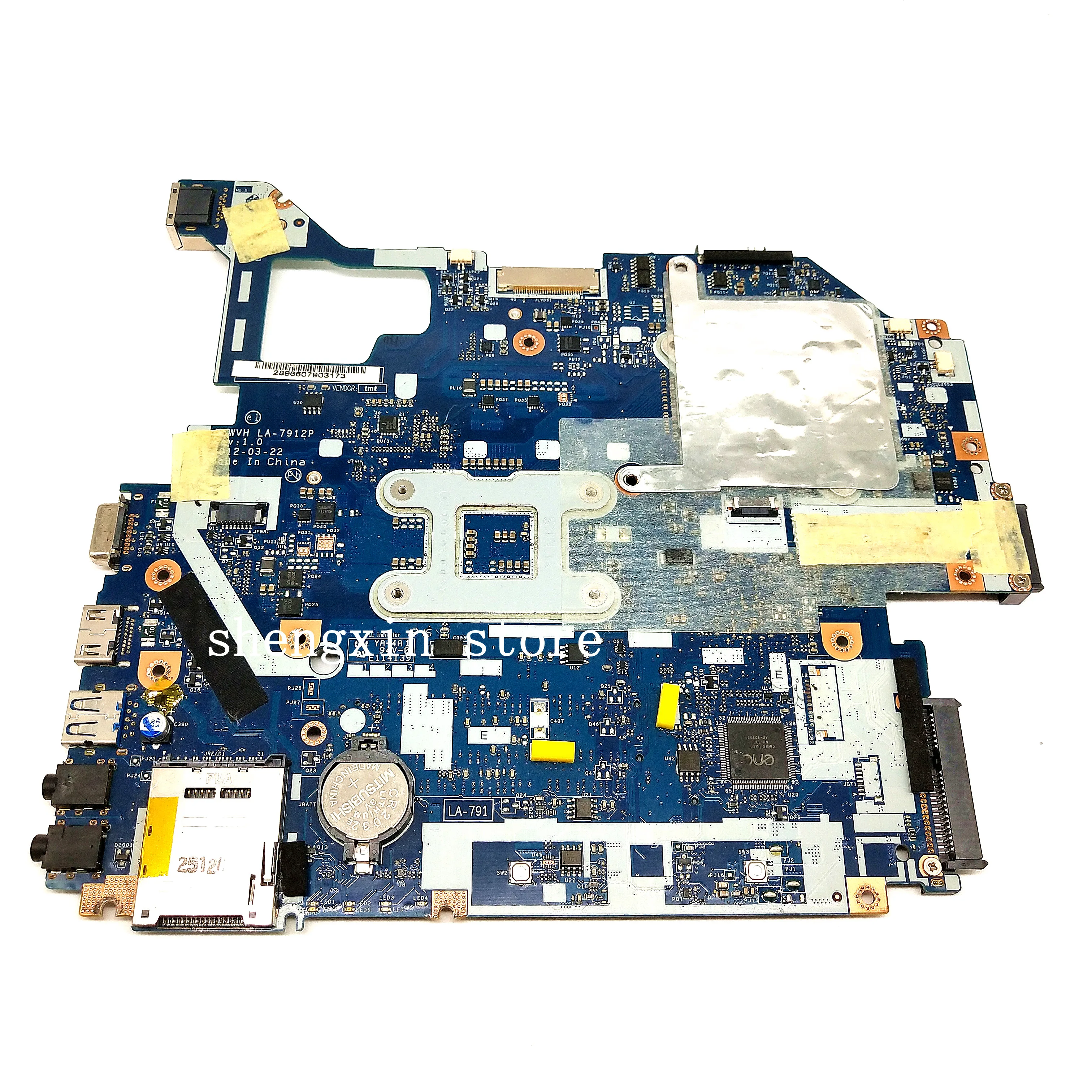 Материнская плата для ноутбука Acer aspire V3-571 V3-571G материнская HM77 DDR3 NBRZP11001 Q5WVH E1-571G 2GB |