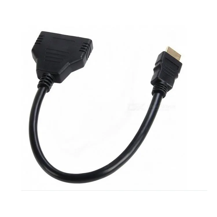 HDMI-сплиттер с одним входом и двумя выходами HDMI-адаптер yi fen er HDMI 1 2 gao qing xian