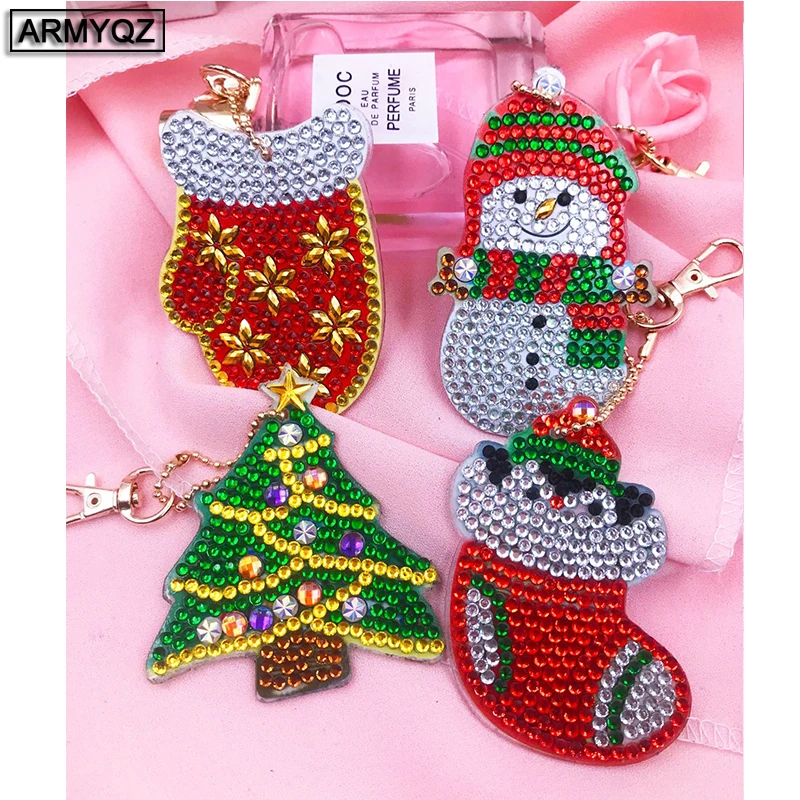 Новинка 2020 брелок с алмазной вышивкой для рождественской елки специальной формы